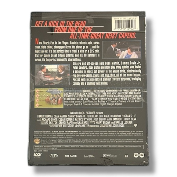 Ocean's 11  (DVD, 1960, Widescreen) NEW Sealed Frank Sinatra Dean Martin - Picture 2 of 2